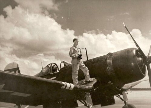 Allan Tempest during pilot training, Pensacola, Florida, 1944-45
